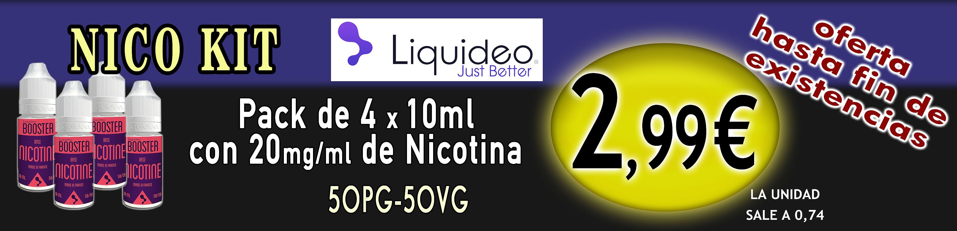 Oferta Pack nicokits Liquideo